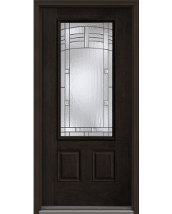 80 Maple Park 3/4 Lite 2 Panel Mahogany Fiberglass Single Door , WBD Impact