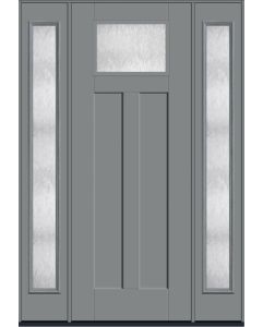 96 Chord Craftsman Top View 2 Panel Shaker Smooth Fiberglass Single Door,Sidelites , WBD Impact
