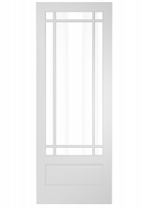 3094 (PRAIRIE) Wood 1 Panel  3/4 Lite  Transitional Prairie Ovolo Single Interior Door