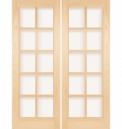 3100 Wood 10 Lite  Transitional Ovolo Double Interior Door