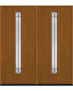 80 Riserva Modern Pulse Linea Centered Mahogany Fiberglass Double Doors , WBD Impact