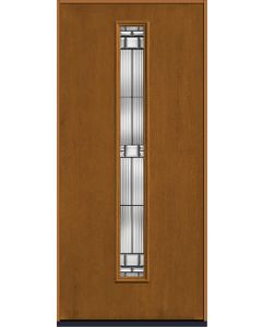 80 Saratoga Modern Pulse Linea Centered Mahogany Fiberglass Single Door , WBD Impact