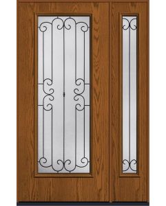 80 Riserva Full Lite Oak Fiberglass Single Door,Sidelite , WBD Impact