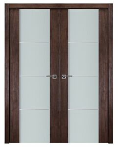 Italia Vetro, Laminated Glass Prestige Brown 3H, Prefinished Interior Double Door