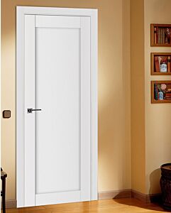 1-Panel Shaker Stile-54 Prefinished White Interior Single Door