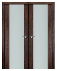 Italia Vetro, Laminated Glass Prestige Brown 01, Prefinished Interior Double Door