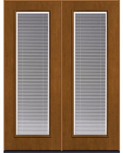 96 Low-E Raise/Tilt Low-E Mahogany Full Lite Fiberglass Double Doors , WBD Impact
