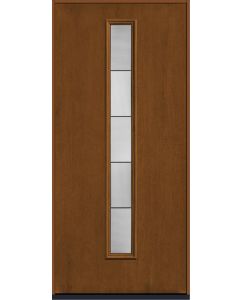 80 Axis Modern Pulse Linea Centered Mahogany Fiberglass Single Door , WBD Impact