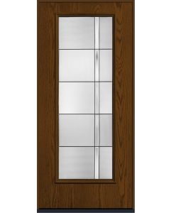 80 Axis Contemporary Modern Full Lite Oak Fiberglass Single Door , WBD Impact