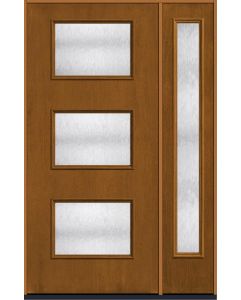 80 Chord Modern Pulse Ari 3-Lite Mahogany Fiberglass Single Door,Sidelite , WBD Impact