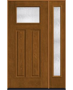 80 Chord Craftsman Top View 2 Panel Mahogany Fiberglass Single Door,Sidelite , WBD Impact