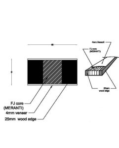 Mahogany (Meranti) Stile 3.25x1.75x98 for 1-3/4 Doors