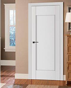1-Panel Shaker Stile-12 Prefinished White Interior Single Door