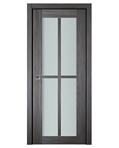 Italia French 4-Lite Vertical, Swiss Elm Prefinished Interior Single Door