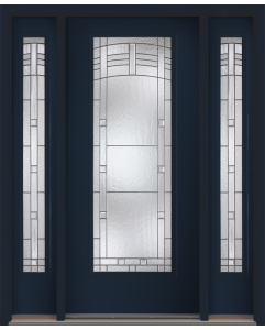 80 Maple Park Full Lite Smooth Fiberglass Single Door,Sidelites , WBD Impact