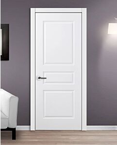 3-Panel, Soft White, Prefinished Interior Single Door