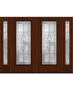 80 Kensington Full Lite Mahogany Fiberglass Double Door,Sidelites , WBD Impact