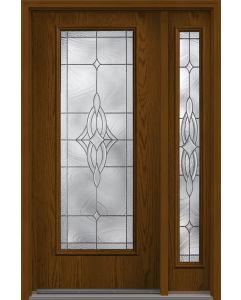 80 Wellesley Full Lite Oak Fiberglass Single Door,Sidelite , WBD Impact