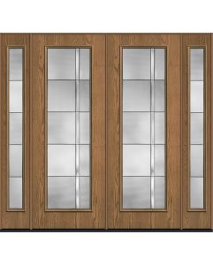 96 Axis Full Lite Oak Fiberglass Double Door,Sidelites , WBD Impact