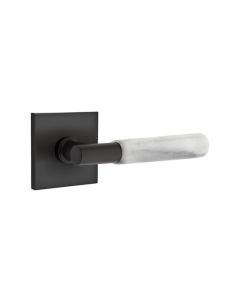 Select T-Bar White Marble Lever with Square Rosette