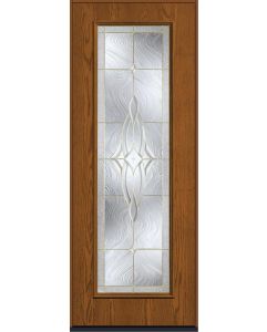 96 Wellesley Full Lite Oak Fiberglass Single Door , WBD Impact