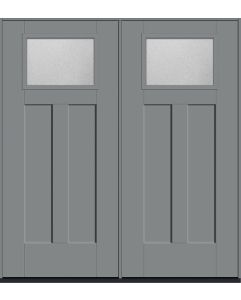 80 Granite Craftsman Top View 2 Panel Shaker Smooth Fiberglass Double Doors , WBD Impact