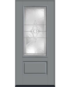 80 Wellesley 3/4 Lite 1 Panel Smooth Fiberglass Single Door , WBD Impact
