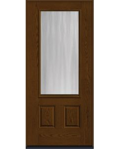 80 Chinchilla 3/4 Lite 2 Panel Oak Fiberglass Single Door , WBD Impact