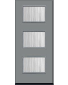 80 Chinchilla Modern Pulse Ari 3-Lite Smooth Fiberglass Single Door , WBD Impact
