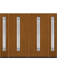 80 Riserva Modern Pulse Linea Centered Mahogany Fiberglass Double Door,Sidelites , WBD Impact