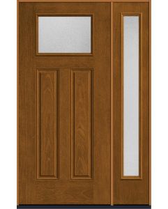 80 Granite Craftsman Top View 2 Panel Mahogany Fiberglass Single Door,Sidelite , WBD Impact