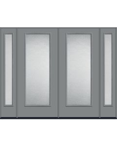 80 Granite Full Lite Smooth Fiberglass Double Door,Sidelites , WBD Impact