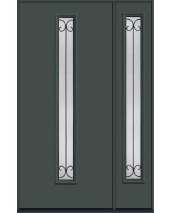 80 Riserva Modern Pulse Linea Centered Smooth Fiberglass Single Door,Sidelite , WBD Impact