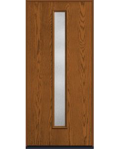 80 Rainglass Modern Pulse Linea Centered Oak Fiberglass Single Door , WBD Impact