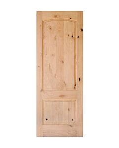 96 Knotty Alder Arch Panel,Raised Panel Single Door