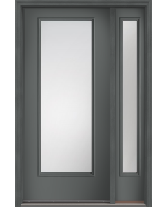 80 Clear Full Lite Smooth Fiberglass Single Door,Sidelite , WBD Impact