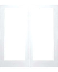 80" Primed Full Lite Open Ovolo Interior Double Door, 1-3/8 Thick, No Glass, PRI1501