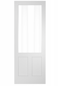 692K Wood 2 Panel  1/2 lite Contemporary Modern Shaker Single Interior Door