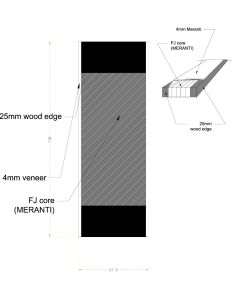 Mahogany (Meranti) Stile 6.25x2.25x122 for 2-1/4 Doors