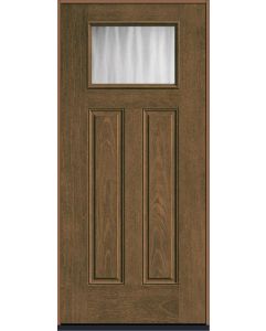 80 Chinchilla Craftsman Top View 2 Panel Mahogany Fiberglass Single Door , WBD Impact