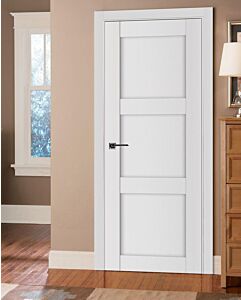 3-Panel Shaker Stile-25 Prefinished White Interior Single Door