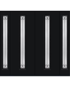 96 Riserva Modern Pulse Linea Centered Smooth Fiberglass Double Door,Sidelites , WBD Impact