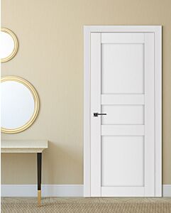3-Panel Shaker Stile-29 Prefinished White Interior Single Door