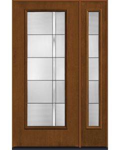 80 Axis Contemporary Modern Full Lite Mahogany Fiberglass Single Door,Sidelite , WBD Impact