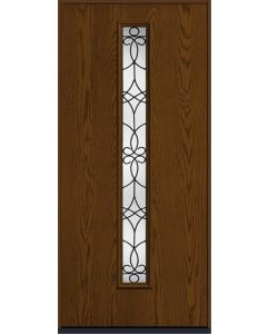 80 Salinas Modern Pulse Linea Centered Oak Fiberglass Single Door , WBD Impact