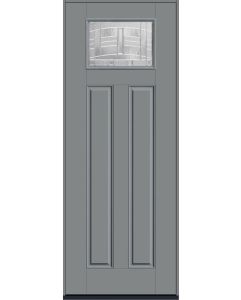 96 Maple Park Craftsman Top View 2 Panel Smooth Fiberglass Single Door , WBD Impact