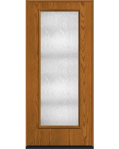 80 Chord Full Lite Oak Fiberglass Single Door , WBD Impact