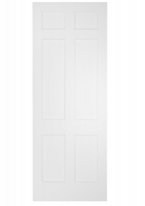 7960 Wood 6 Panel  Rustic-Old World Shaker Single Interior Door