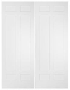 796T Wood 6 Panel  Rustic-Old World Shaker Double Interior Door