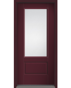 80 Clear 3/4 Lite 1 Panel Smooth Fiberglass Single Door , WBD Impact